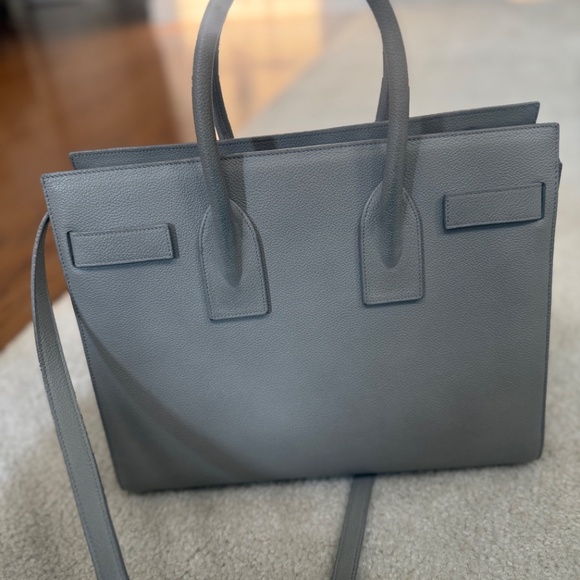 Saint Laurent classic small sac de jour, grained leather gray - Picture 3 of 3